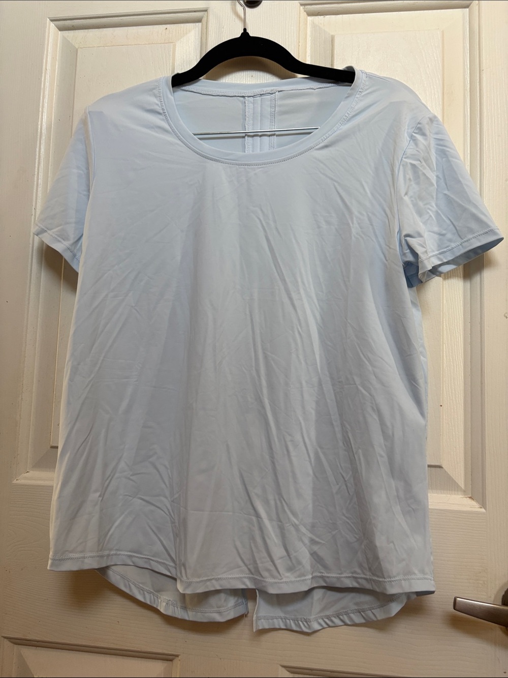 Source Unknown Light Blue Short Sleeve Scoop Neck Tee
